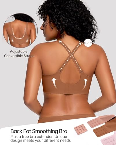 Image of Vertvie Jelly Bras for Women No Underwire Wireless Push Up Bra Full Coverage Bralettes Seamless Comfort Everyday Sports Bra