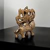 Brass Durga Statue 2.5 Inch 100 Gram | Handcrafted Goddess Durga Idol Sitting on Lion | Hindu Devi Murti for Home Temple, Puja & Meditation | Brass Maa Durga Sculpture for Spiritual Decor & Gift