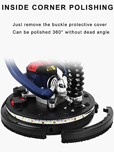 800W Wandschuurmachine, Automatische Vacuüm Plafond Schuurmachine, LED-Verlichting, Stofabsorptiezak, Ellescopische… - Afbeelding 8