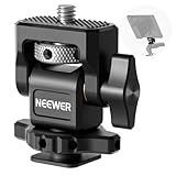 NEEWER カメラモニターマウント コールドシュー付き 1/4"ネジ 5"~7"フィールドモニターに用 コンパチブルAtomos Ninja V 360°回転&180°傾斜ダンピング調整可能 ケージハンドル MA002