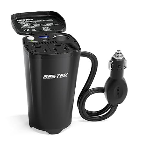 BESTEK 200W Power Inverter 12V DC to 110V AC Car Plug Adapter Converter — $35.99 (10% off)