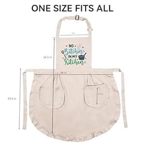 Fairys gift funny cooking aprons for women embroidered womens apron cute kitchen apron for cooking baking thanksgiving christmas birthday cooking gifts for women mom wife grandma baker chef  urban country home decor