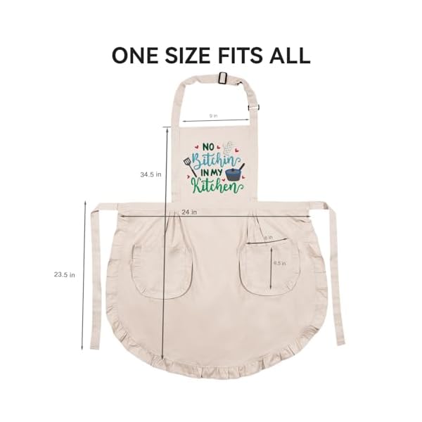 Fairys gift funny cooking aprons for women embroidered womens apron cute kitchen apron for cooking baking thanksgiving christmas birthday cooking gifts for women mom wife grandma baker chef  urban country home decor