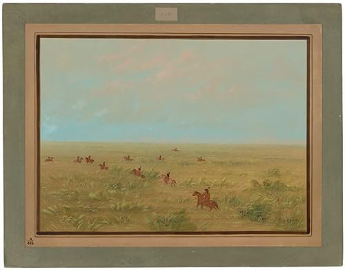 Toile Conduite de la pampa George Catlin 58x90cm sans cadre pour bureau