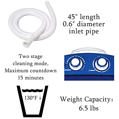 XKMT- Blue Mini Portable Washer Compact Washing Machine With Spinner, 3Kg Capacity, Timer Control, Laundry Appliances Home Apartment Traveling RV [P/N: ET-HOME007-BLUE]