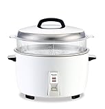 Panasonic SR-GA421SH 23 Cup Commercial Automatic Rice Cooker with Steam Basket, White