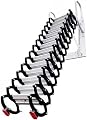 Concertina Loft Ladder Alloy Attic Access Ladder Pull Down Attic Ladder with Armrests Attic Stairs Indoor and Outdoor Folding Telescoping Ladder (2.75)