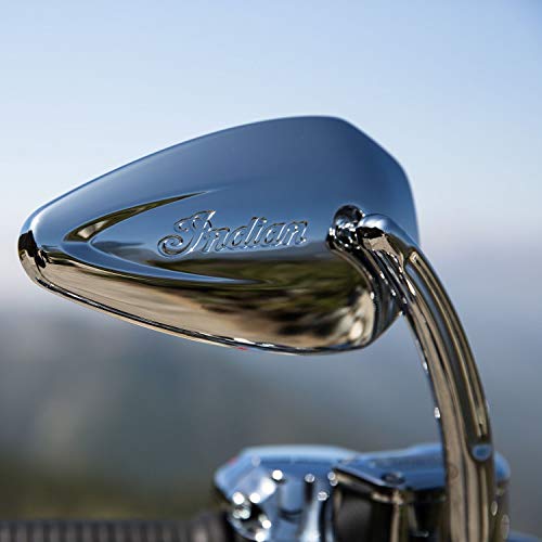 Indian Motorcycle Mirrors Pinnacle for Handlebars for Specific Scout, Chief, Chieftain, Roadmaster, Challenger, Pursuit, Springfield Models and More, Excellent Visibility, Chrome, Pair - 2880132-156 - Thumbnail 7