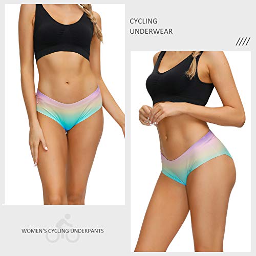 Thrlegbird Women's Cycling Underwear 3D Padded Bike Shorts Underwear Bicycle Briefs Mtb Undershorts Rainbow #TOP2