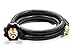 Camco Propane Brass 4 Port Tee- Comes with 5ft and 12ft Hoses, Allows for Connection Between Auxiliary Propane Cylinder and Propane Appliances (59123), Black