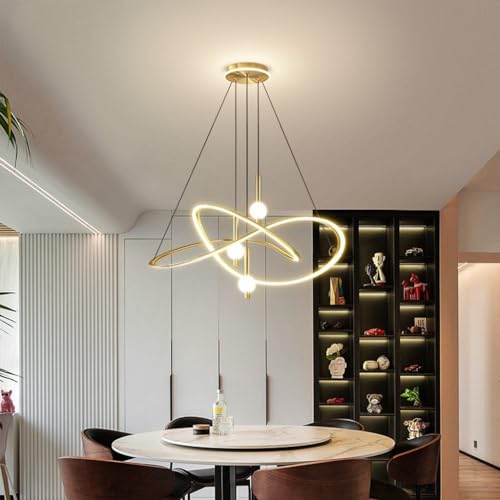 Lustre LED moderne à intensité variable suspension métal 45W - 4