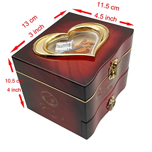 Finssyeasy Musical Jewelry Box With Pullout Drawer And Ballerina Wind Up Music Box Jewel Storage Case For Girls (You Are My Sunshine) #TOP4