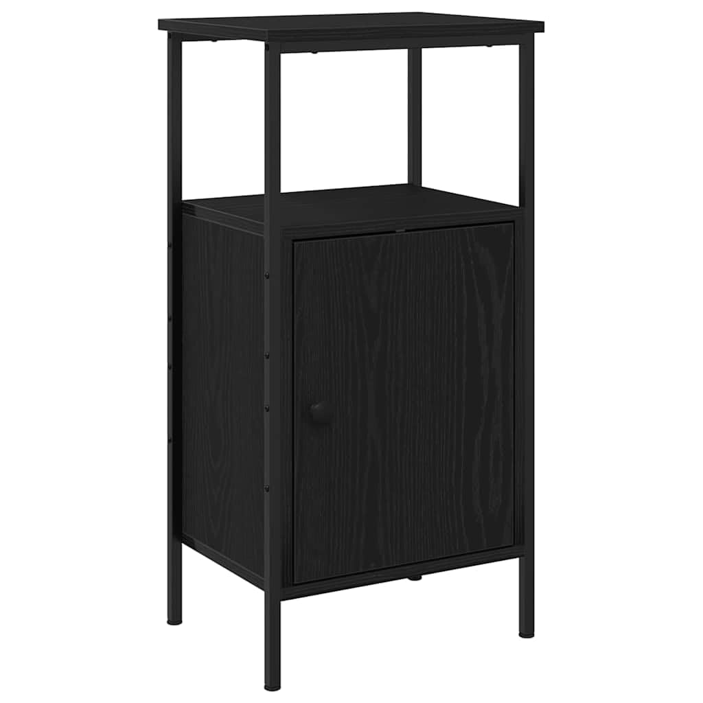 Cabinet de chevet chêne noir idéal pour salon et espace étroit