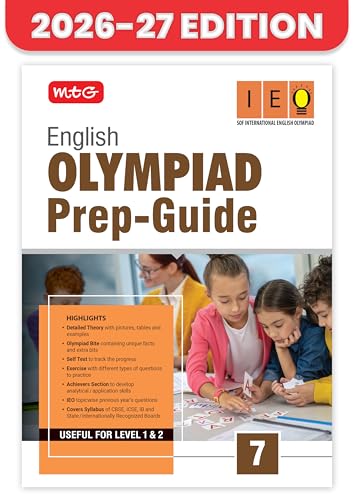 Image of MTG English (IEO) Olympiad Prep Guide Class 7 | Detailed Theory, Exercise with Self Test For Practice | SOF Olympiad Books For Exam 2026-27 (Useful For Level-1 & 2)
