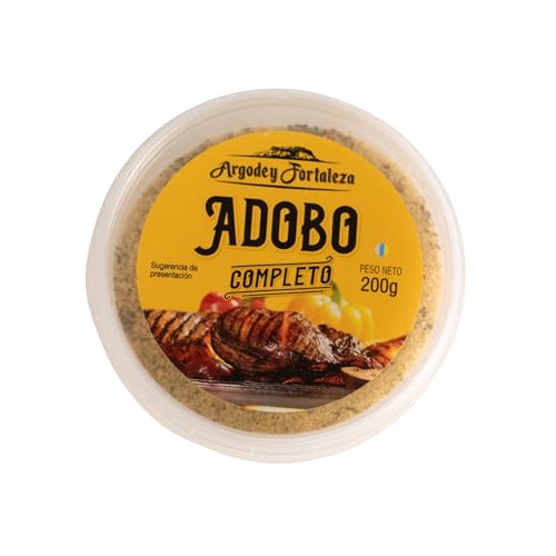 Argodey Fortaleza Adobo Completo 200 g | Mezcla de Especias para Carnes, Pescados y Verduras | Sazonador Tradicional Canario | Condimento Gourmet de Sabor Intenso