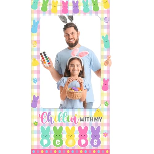 Easter Photo Booth Props Happy Party Decorations Photoshoot Props Egg Bunny Chick...