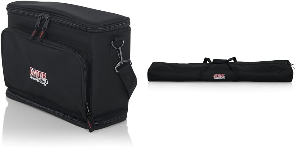 Gator Cases Wireless System and Speaker Stand Carry Bags - Holds BLX System, Mics, Body Packs, and 50" Speaker Stands