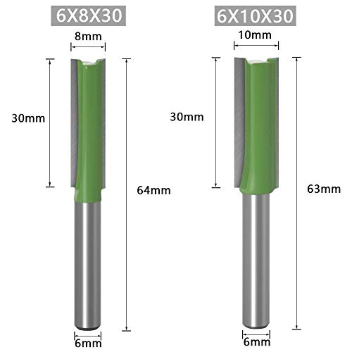 WSOOX 7 Stück 6mm Schaft Gerade Fräser Set, Nutfräser Holzfräser Fräser