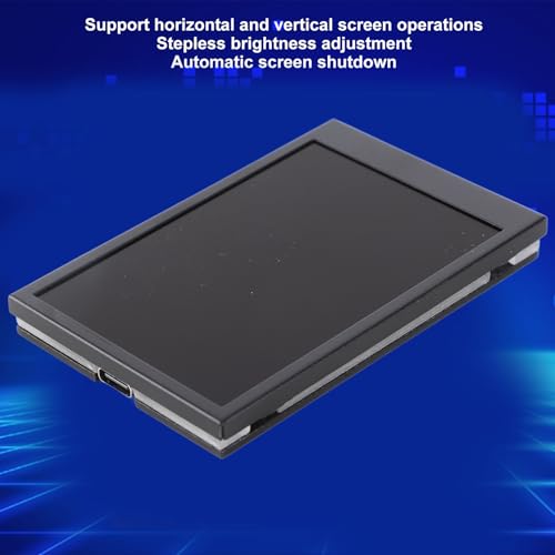 Image of 3.5 inch Computer Temp Monitor, Secondary Screen Stretched Bar LCD Display, PC Sensor Panel Display for Laptop Computer Speed Temperature CPU GPU Monitoring