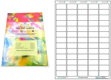 Evergreen Goods Glossy White Address Labels - 1,800 Labels (300 Sheets), 2"x3" Size, Self-Adhesive For Inkjet/Laser Printers