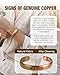 Jecanori Pure Copper Bracelet — 99.99% Real Solid Copper Bracelet for Men & Women, Adjustable Tibetan Cuff Bangle, Gift Box Included