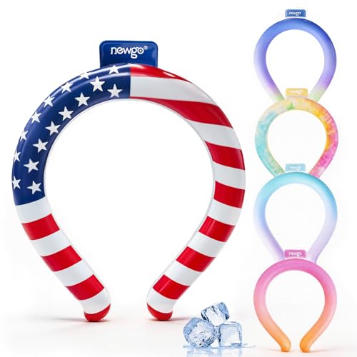 Image of NEWGO Neck Cooling Tube, American Flag Cooling Wrap, 1 Pack