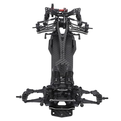 Kit châssis en fibre de carbone 1/10 RC boîte ondulée amortisseur durable pour voiture de modélisme
