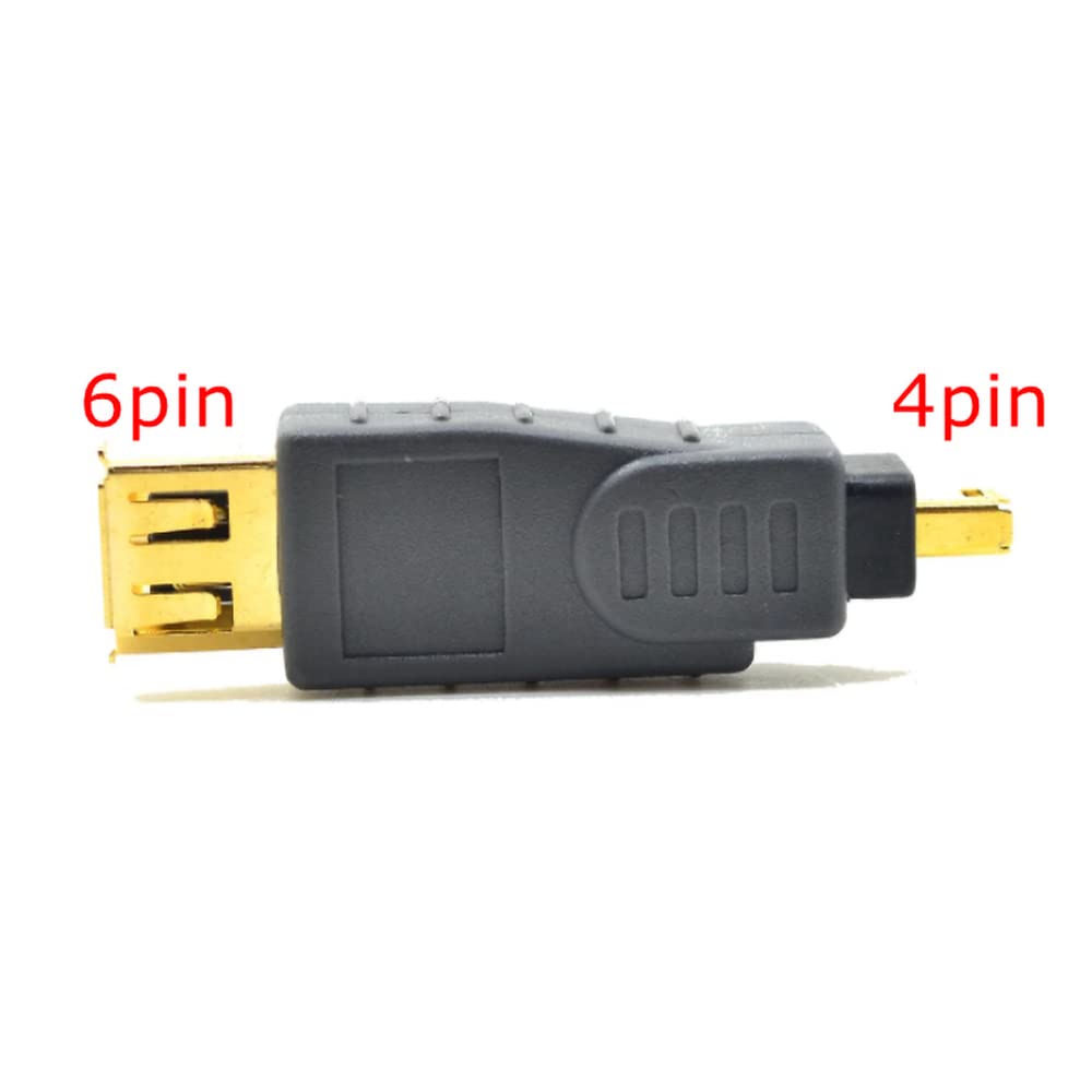 1 pz IEEE1394 6 PIN a 4 PIN Adattatore firewire IEEE-1394A Connettore maschio a 6 pin a 4 pin