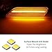 iJDMTOY Clear Lens Amber Full LED Strip Front Side Marker Light Assembly Compatible With 2006-2011 Mercedes C219 CLS-Class, Powered by 60-SMD LED, Replace OEM Amber Sidemarker Lamps