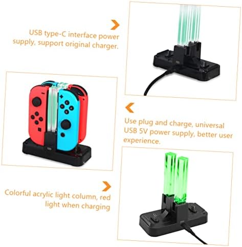 KOMBIUDA Slot Charging Dock for Switch Led Indicator USB Type Charges Controllers Simultaneously Gamepad Charging Station — view 2
