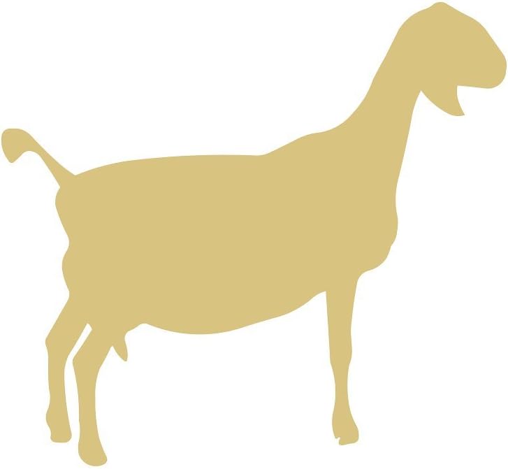 Goat Cutout Unfinished Wood Goat Farm Theme Kids Nursery Home Decor Door Hanger MDF Shape Canvas Style 4
