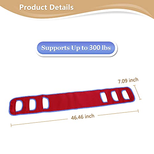 Transfer Board Belt For Wheelchair Transfer And Lifting Seniors Elderly Gait Belts With Handles Disabled Patient Turning Device Home Care Medical Safety Lift Assist Sling (Red) #TOP1