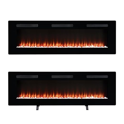 Dimplex Sierra Optiflame Media Wall Fireplace, 60"/ 152.4cm, Wall Mounted, Recess Fit, Free Standing Electric Fire, 7 Colour Themes, Choice of Fuel Beds, Cool Touch Glass, 1.6kW Electric Heater