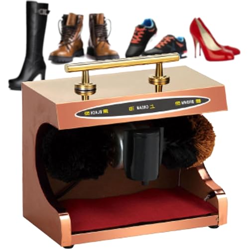 Lucidatrice per Scarpe elettrica a induzione, Piccola lucidatrice per Scarpe, sensore a infrarossi Completamente Automatico, lucidatrice per Scarpe Portatile con Spazzola a Pettine per Uso Domestico,