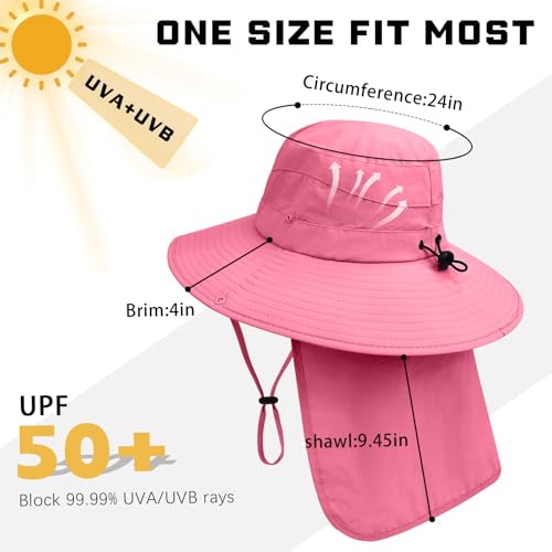 Image of Sun Hats for Men Women, UPF 50+ Protection Fishing Hat with Neck Flap