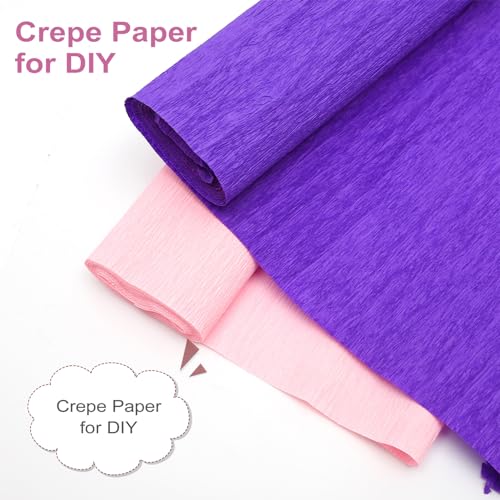 VILLCASE 5 Rolos De Papel Crepom Flor De Papel Crepom Kits DIY Artesanato Papel Amassado DIY Papel O