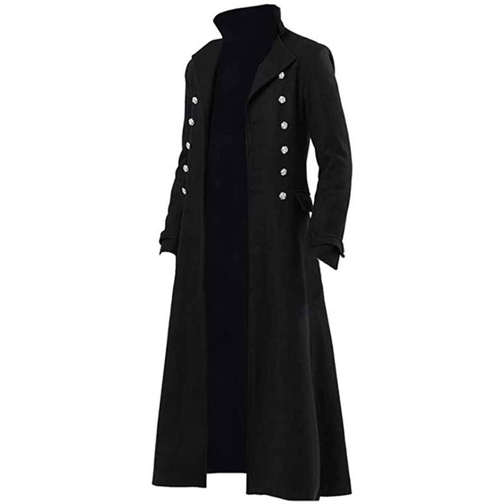 Disfraz de Halloween steampunk para hombre con abrigo medieval 8