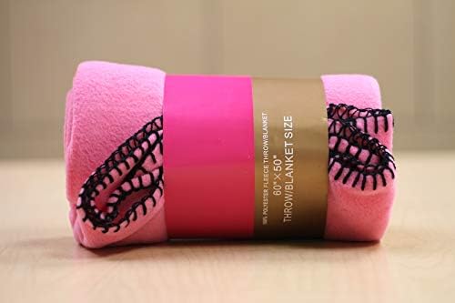 YourFleece Pink Fleece Throw Blanket