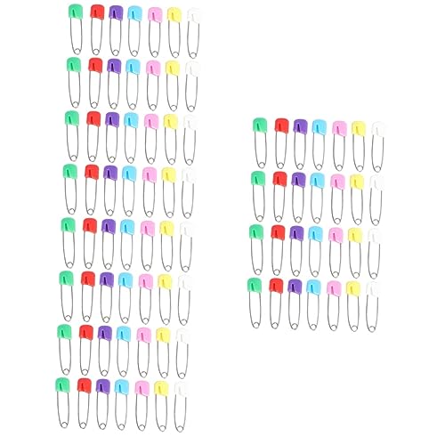 SEWACC 3sets Diaper Safety Pins Plastic Heads Small Safety Pins for Clothing Baby Nursing 100pcs*3