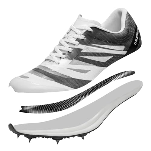 Tênis masculino feminino de atletismo infantil Spikes para meninos e meninas, Preto, 39