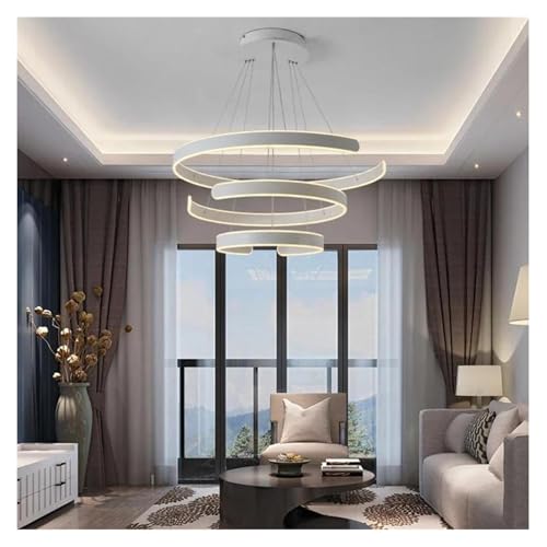 Éclairage suspendu LED grand anneau pour structurer les hauts plafonds