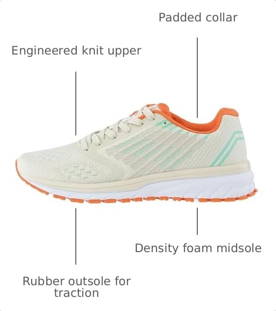 Image of Joomra Whitin Men's Supportive Running Shoes Cushioned Athletic Sneakers | Durable Rubber Outsole, Lace-up fit, Removable Insole, Reliable Traction for Jogging, Walking, Gym, Workouts, Training