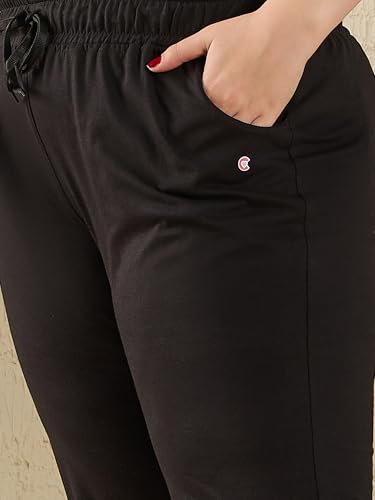 Image of CUPID Woman's Plus Size Plain Cotton Half Pant, 3 /4th Sports n Casual Night Short Pant, Knee Length Indoor n Outdoor Capris for Ladies