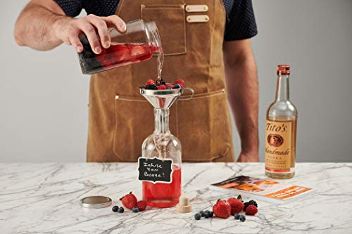 The SPIRIT INFUSION KIT - Infuse Your Booze! 70+ Homemade Flavored Vodka Recipes. Become an Infused Alcohol Cocktail Mixologist using the 110pg Recipe and Instruction Book. Great Gift & Party Hit!