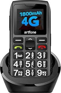 artfone 4G Senior Mobile Phones,USB-C Charging,1800mAh Long Standby,Easy to Use Basic Mobile Phone for Elderly,SIM Free Unlocked Senior Mobile Phones With SOS Emergency Button Large Volume FM Radio