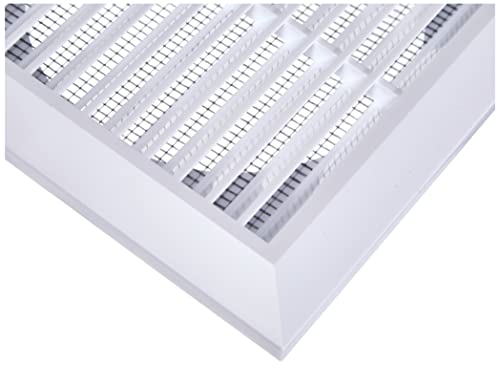 Wetterschutz Lüftungsgitter mit Flansch Ø 125 mm weiß Kunststoff zur Be- und Entlüftung UV-Beständig Witterungsbeständig