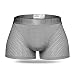 Produktbild FJL 3 Stück Herren Sexy Gittergewebe Magnetfeldtherapie Erweiterung Gesundheitsvorsorge Atmungsaktiv Innenhose Turmalin Prostata Therapie Weich Kompfort Beutel (Color : Hemp Gray, Size : L)