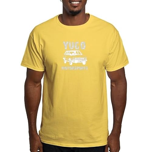 CafePress Yugo Motorsports Dark T Shirt Men's Traditional Fit Casual T-Shirt Yellow