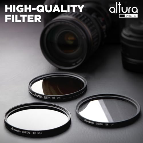 58MM Professional Photography Filter Kit (UV, Polarizer, Neutral Density ND4) for Camera Lens with 58MM Filter Thread + Filter Pouch + Premium MagicFiber Microfiber Cleaning Cloth