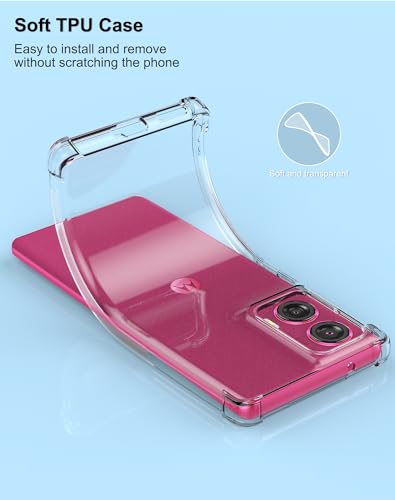 Image of CoverLine Back Cover Silicone Flexible Bumper Transparent Cover for Motorola Edge 50 Fusion-Transparent
